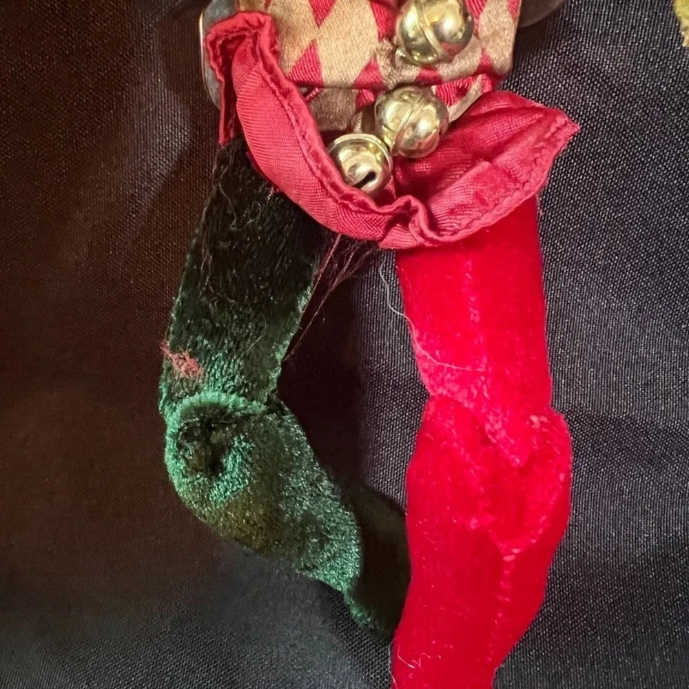 Mark Roberts‎ Christmas Fairy Elf Ornament Harlequin Jester Velvet Wings Decor